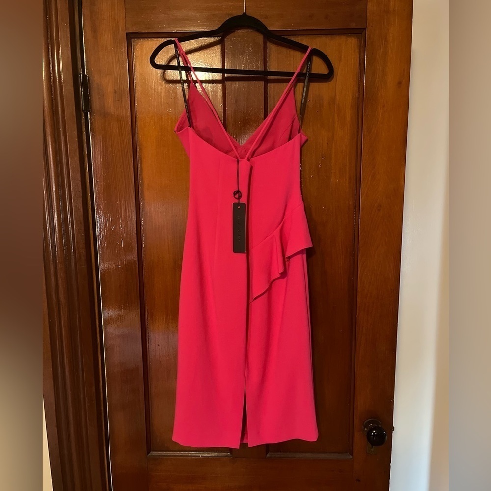 BLACK Halo Leni sheath pink ruffle dress - Picture 3 of 4